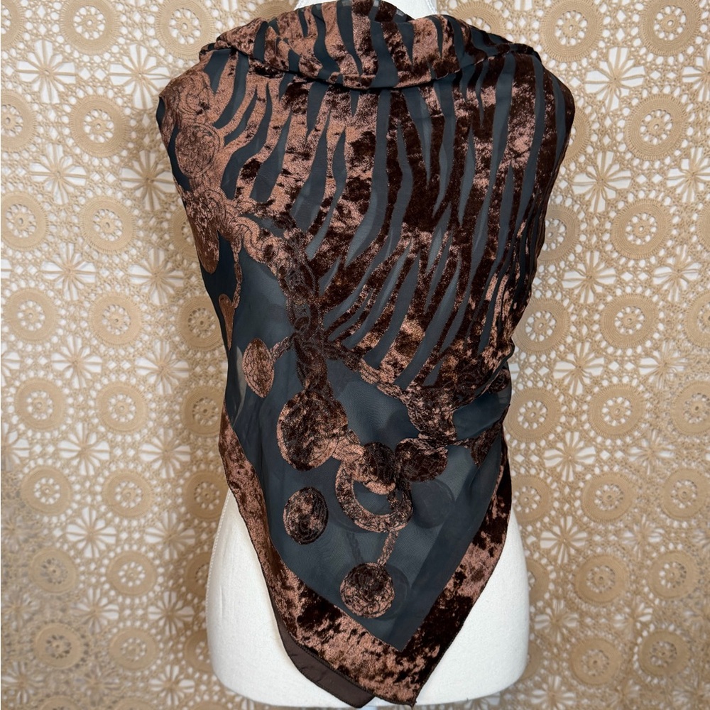 Elegant Brown and Black Women's Scarf